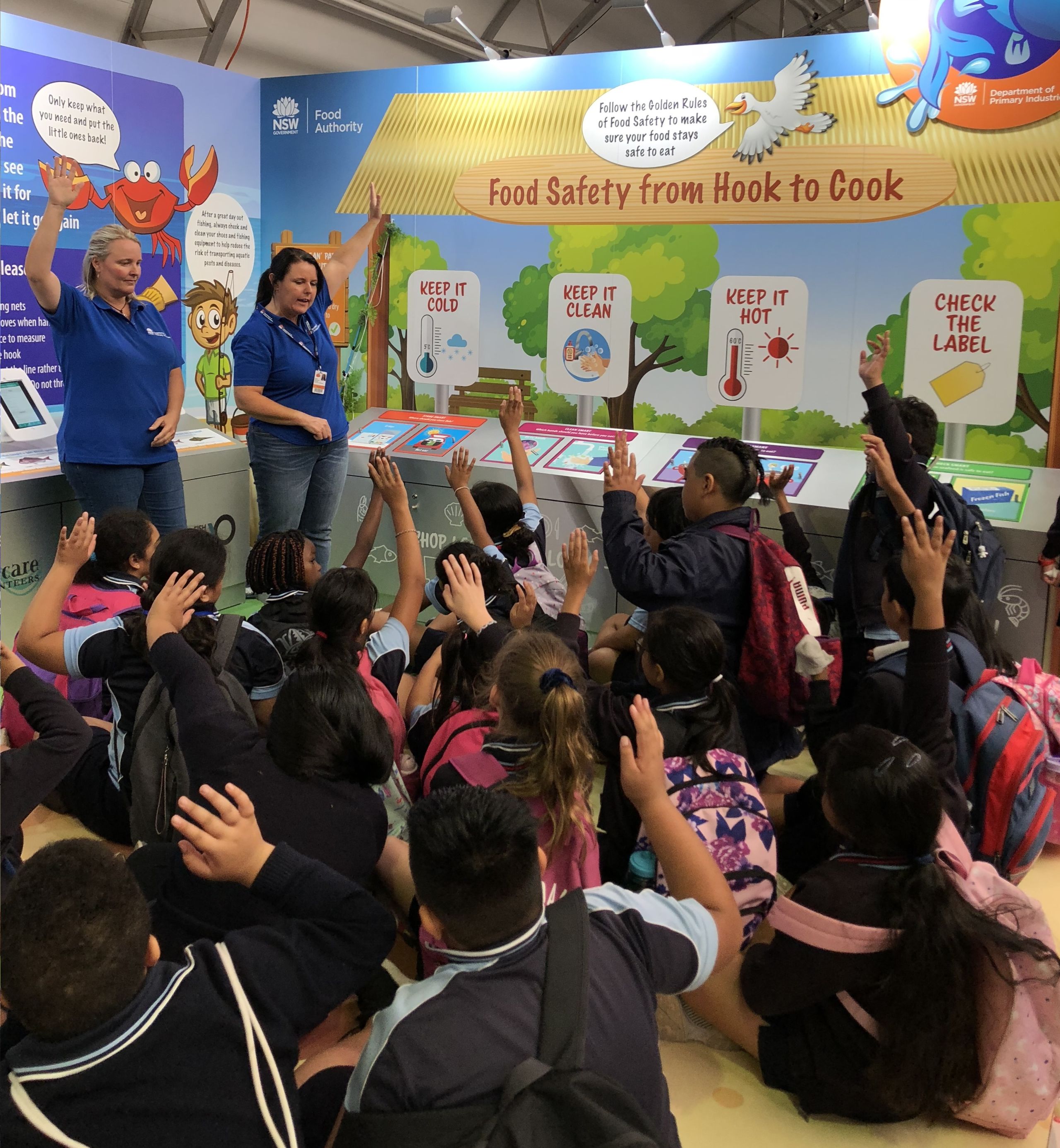 Students answer food safety questions