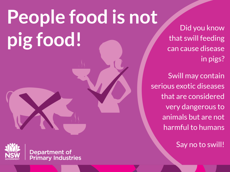 People food is not pig food! DPI brochure