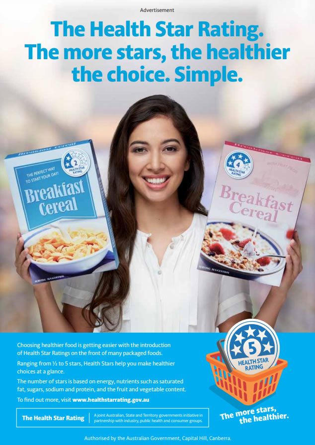 Health Star Rating advertisement