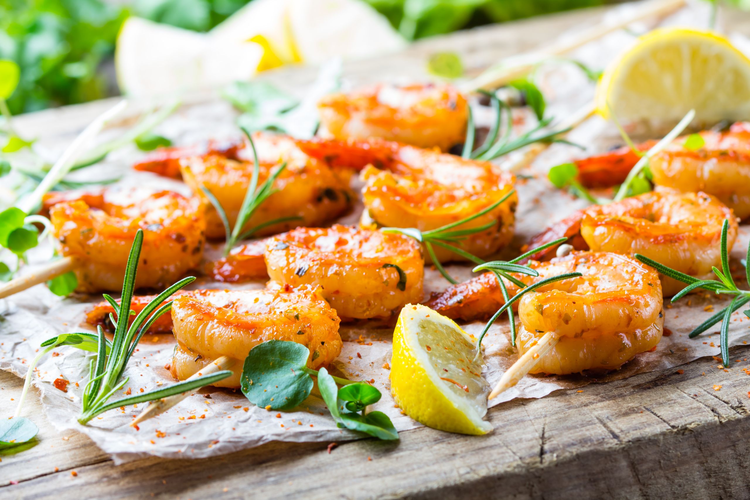 background image of prawns