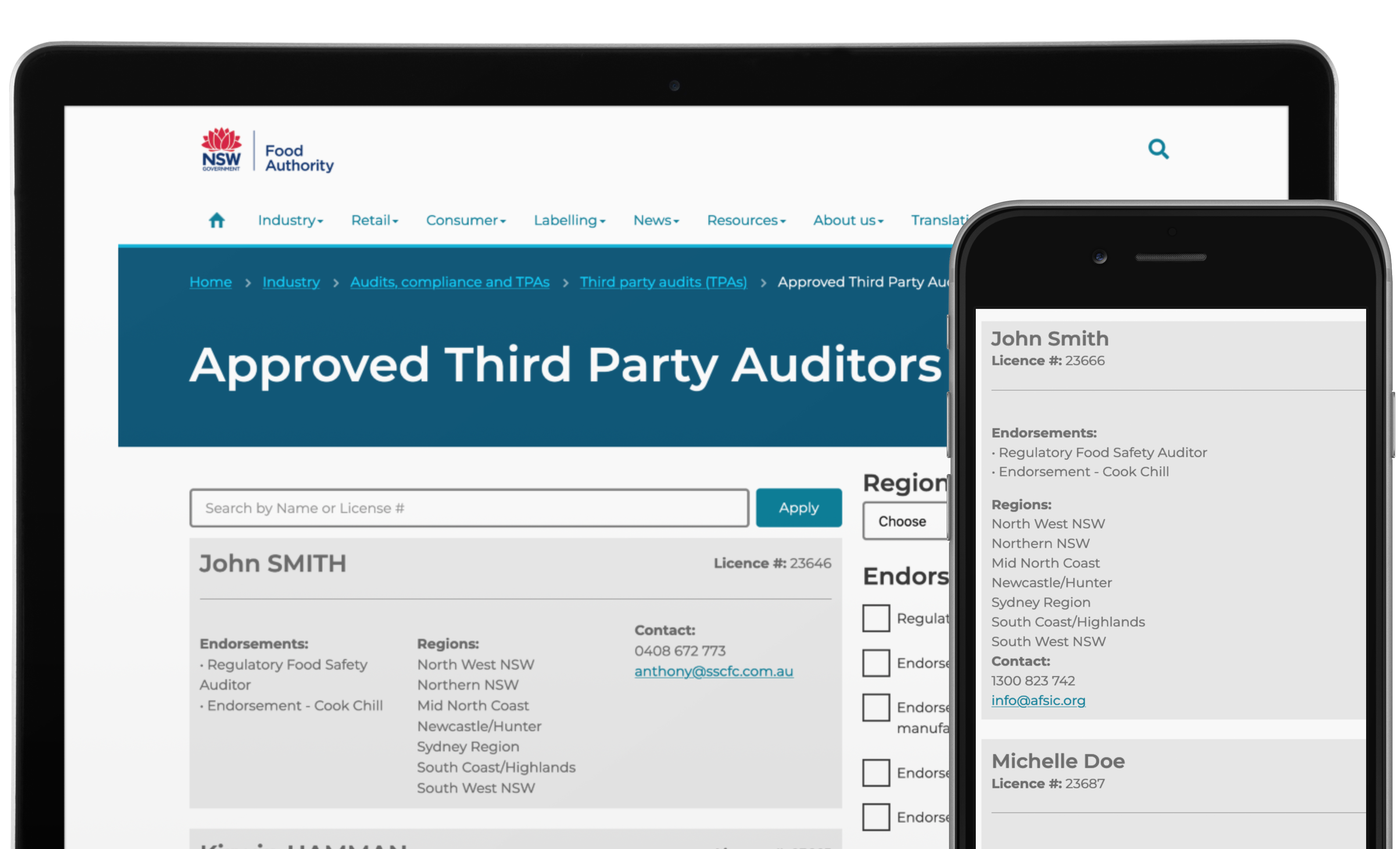 Auditors that have been approved by the Food Authority are listed on the auditor register.