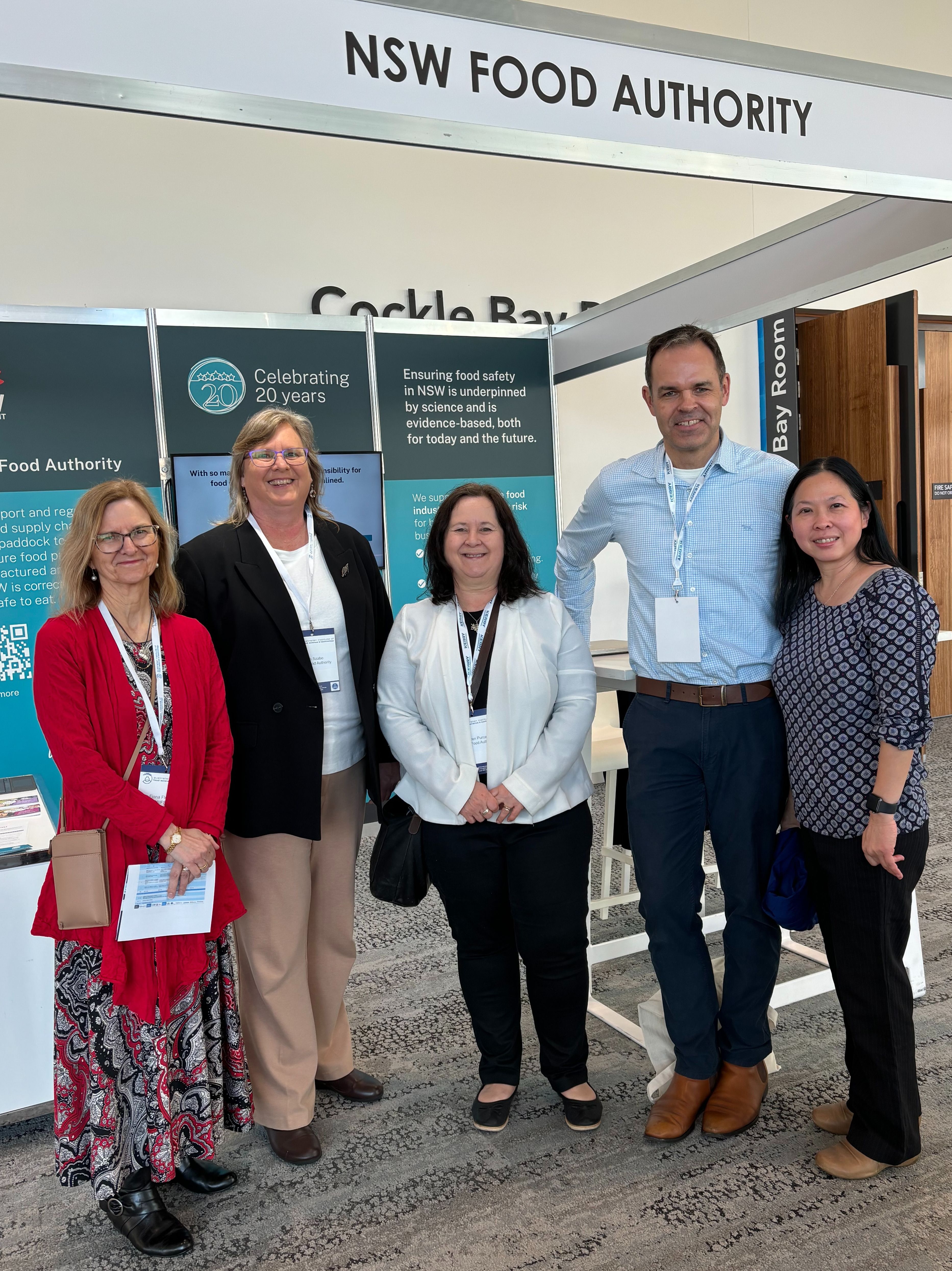 L-R: Fiona Fleming (AIFST CEO), Lisa Szabo (Food Authority CEO), Karen Purcell, Craig Shadbolt, Themy Saputra.